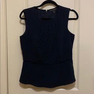 Banana Republic Navy Peplum Top
